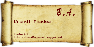 Brandl Amadea névjegykártya